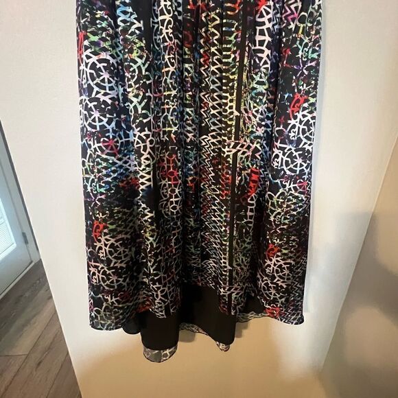 Cynthia Rowley Women’s Size 4 High Low Dress Multicolor Lattice Bouquet Print - Picture 5 of 14